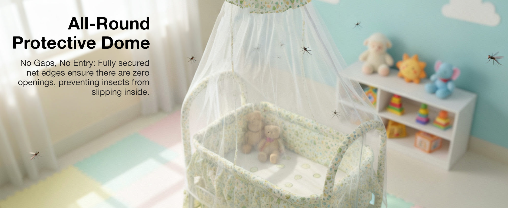 Baybee DOZY Baby Swing Cradle for Newborns with Mosquito Net Portable Infant Palna Jhula — slide 1