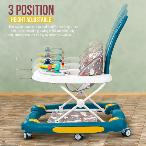 Baybee Clofi 2 in 1 Baby Walker for Kids with Rocker, Push Handle, 3 Height Adjustable BAYBEE