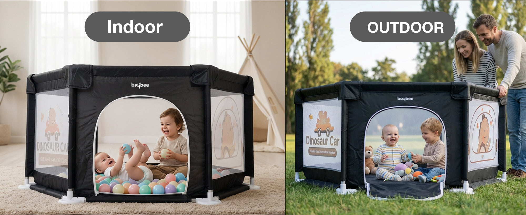 Baybee Neo Kids Playpen for Babies Baby Activity Playards with Zipper Lock — slide 1