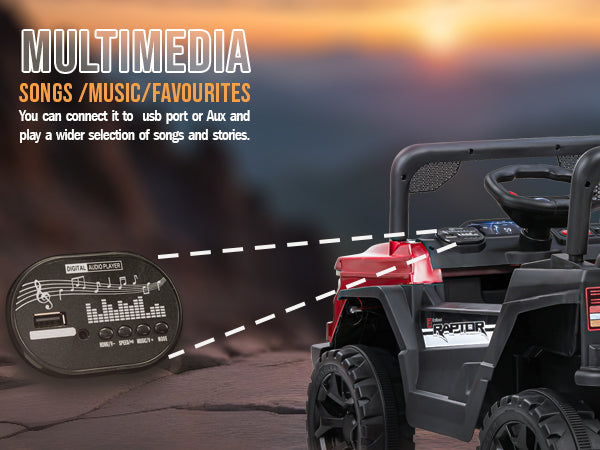 Baybee Raptor Battery Operated Jeep for Kids — slide 1