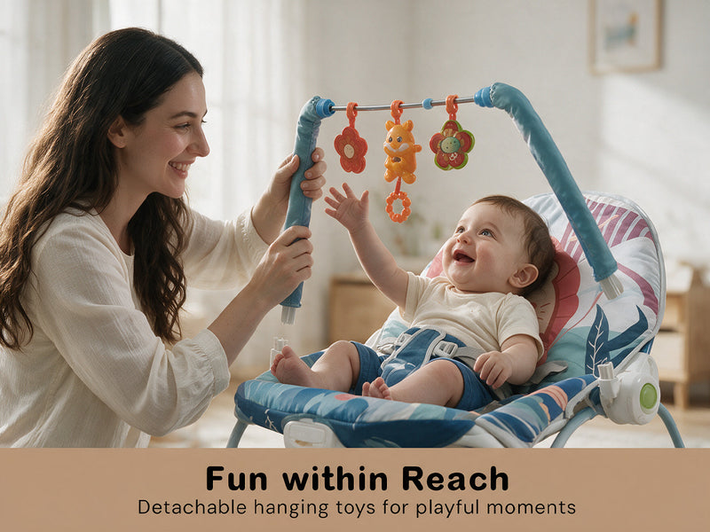 Baybee 2 in 1 Baby Rocker & Bouncer, 3-Position Recline — slide 4