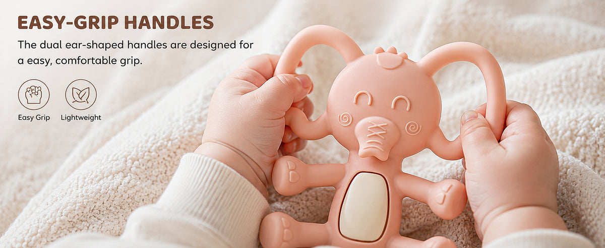 Baybee Elephant Silicone Teether for Baby, BPA Free 100% Food Grade Teether — slide 1