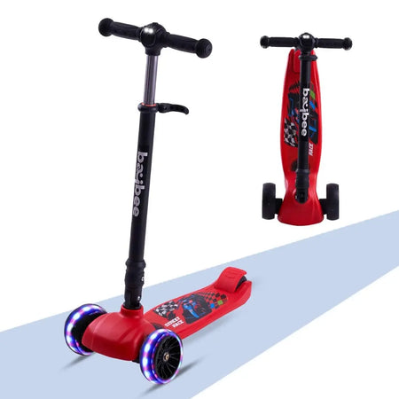 Baybee Speed Force 3 Wheel Kids Skate Scooter with Flashing LED PU Wheels BAYBEE