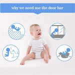 Baybee Auto-Close Baby Safety Gate, Extra Tall Walk-Thru Child Gate for Stairs (White, 75–85 cm) BAYBEE