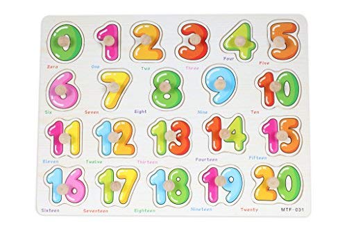 BAYBEE Number Wooden Puzzle for 24 to 48 Months, Multicolour