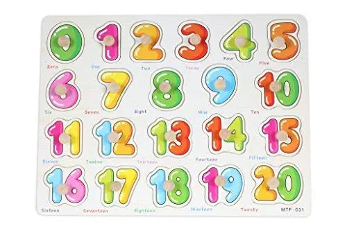 BAYBEE Number Wooden Puzzle for 24 to 48 Months, Multicolour BAYBEE