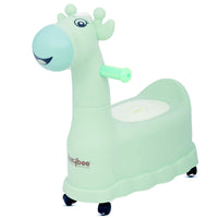 BAYBEE Giraffe Potty Training Seats Wheels Racer Step with Removable Tray and Closing Lid