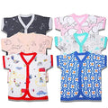 Baybee Pack of 6 Cotton Baby Unisex Regular Fit Clothing Set Baby Top Jablas 0-3 Months BAYBEE