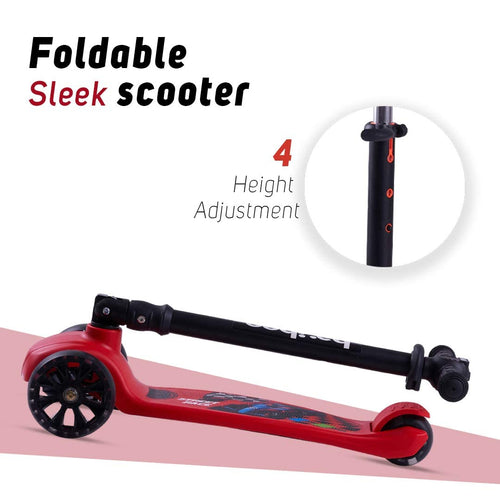 Baybee Speed Force 3 Wheel Kids Skate Scooter with Flashing LED PU Wheels BAYBEE