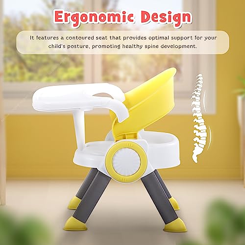 Baybee Plastic Booster Chair for Kids, Ergonomic Feeding Chair with Cushion Seat & High Backrest BAYBEE