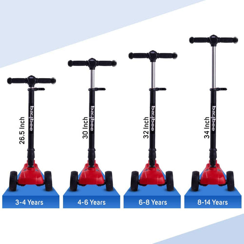 Baybee Speed Force 3 Wheel Kids Skate Scooter with Flashing LED PU Wheels BAYBEE