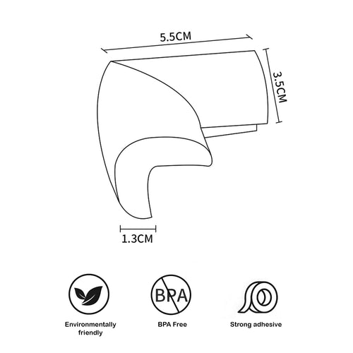 Baybee 10 Pcs Baby Safety Corner Guards Extra Cushion Corner Protector for Sharp Edges BAYBEE