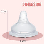 Baybee Wide Neck Baby Bottle Silicone Nipple Natural Flow Rate Feeding (Large) BAYBEE