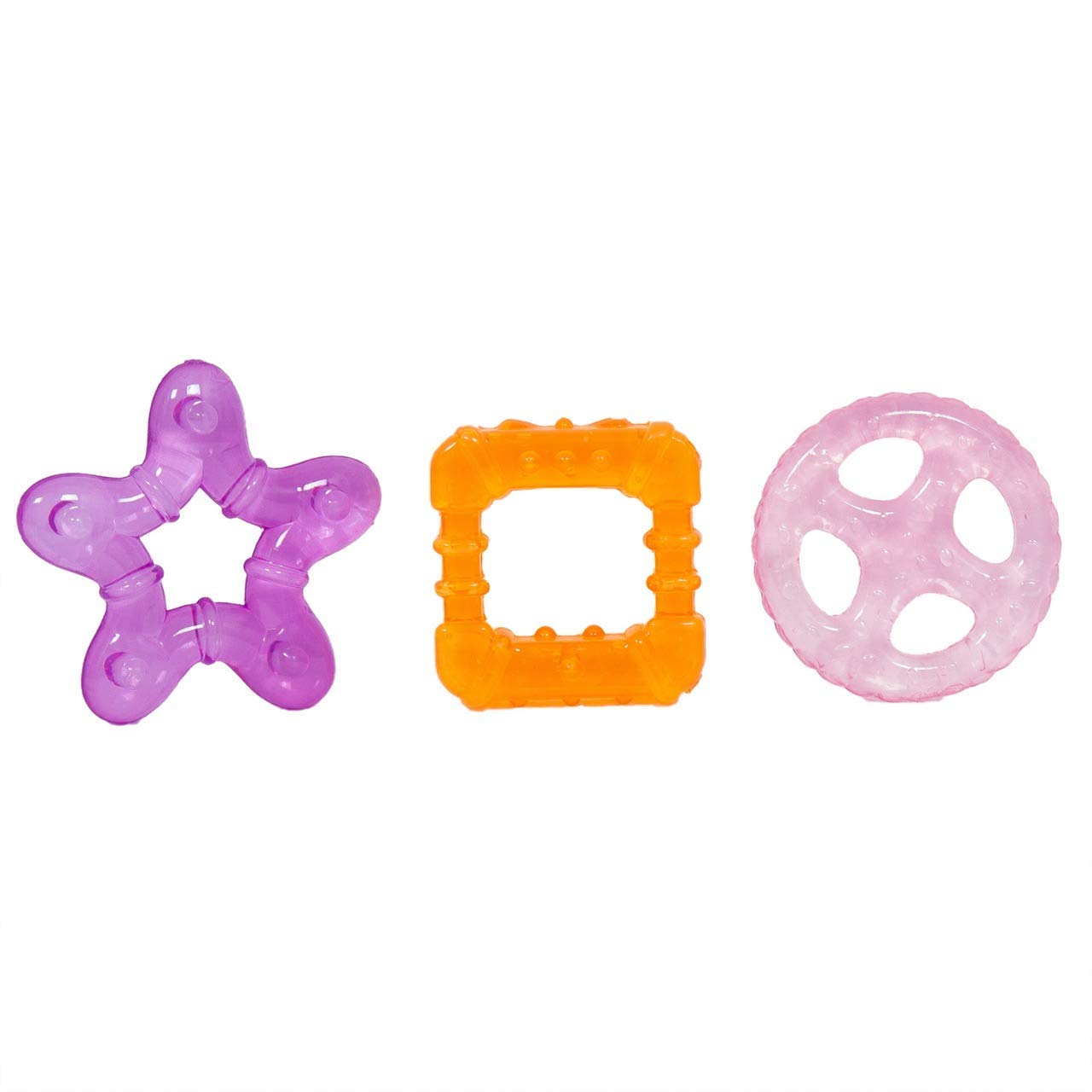BAYBEE Natural BPA Free Silicone Teether Toy for Babies (Orange)