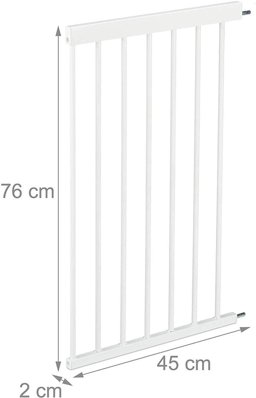 Baybee Auto Close Baby Safety Gate Extension, Extra Tall Durable Baby Gate Extension Fence Barrier Dog Gate (White - L45 x H77 CM) BAYBEE