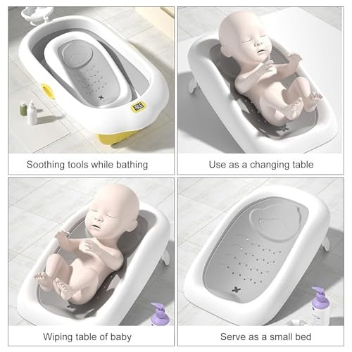 Baybee Frozy Baby Bath tub Seat for Babies | Portable Baby Bather with Anti Non Slip Edges & Suction Cup | Hanging Baby Shower Bath Seat | New Born Baby Bathtub for 0 to 12 Months