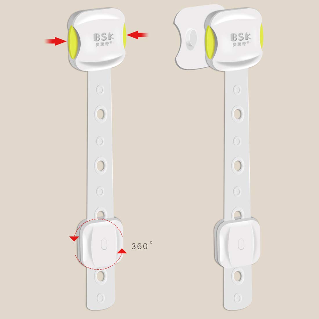 Baybee Baby Safety Locks for Drawers Child Safety Baby Proof Adhesive Lock pcs