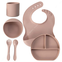 Baybee Silicone Baby Feeding Set of 6 Pcs Tableware Kit for Toddler Kids