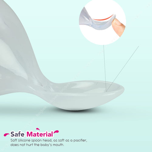 Baybee Silicone Food Squeeze Feeder Anti-Colic & BPA Free with Spoon for Infants Baybee India
