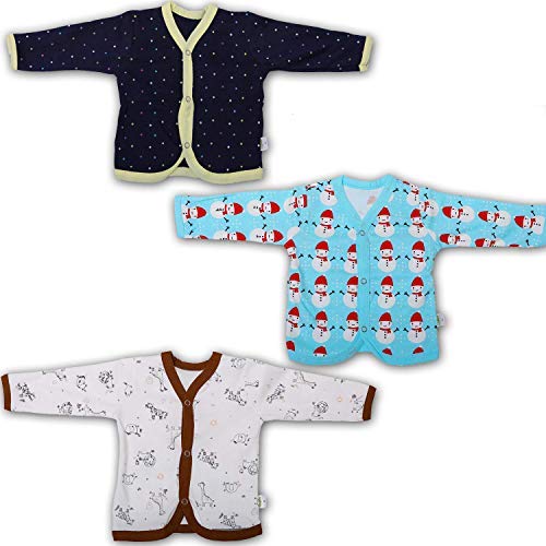 Baybee Pack of 3 Cotton Baby Unisex Regular Fit Clothing Set -Baby Top Jablas 0-3 Months