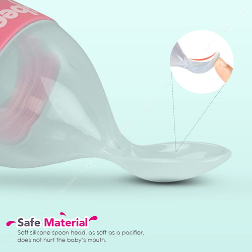 Baybee Silicone Food Squeeze Feeder Anti-Colic & BPA Free with Spoon for Infants Baybee India