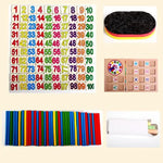 Baybee Wooden 2 in 1 Double Sided Multi-Functional Digital Computing Learning Blocks Box BAYBEE