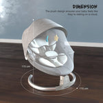 Baybee Lullabies Automatic Electric Baby Swing Cradle with Adjustable Swing Speed, Recline and Bluetooth