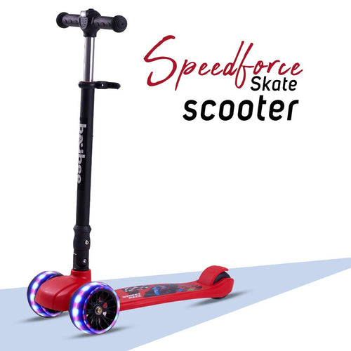 Baybee Speed Force 3 Wheel Kids Skate Scooter with Flashing LED PU Wheels BAYBEE