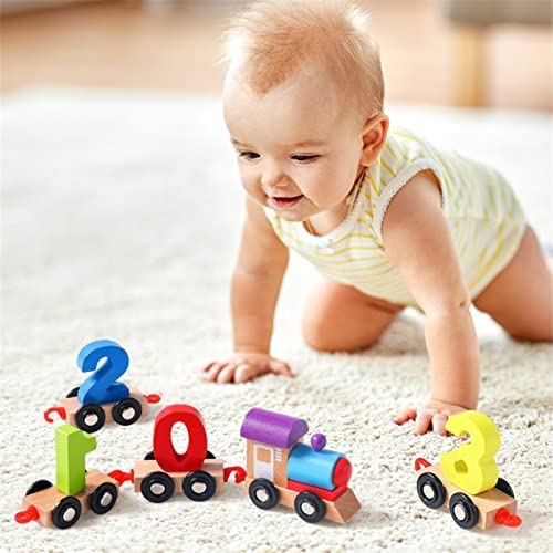 Baybee Push & Pull Digital Train Set Kids Toys, Play Train with Sliding Wheels and 0 to 9 Numbers