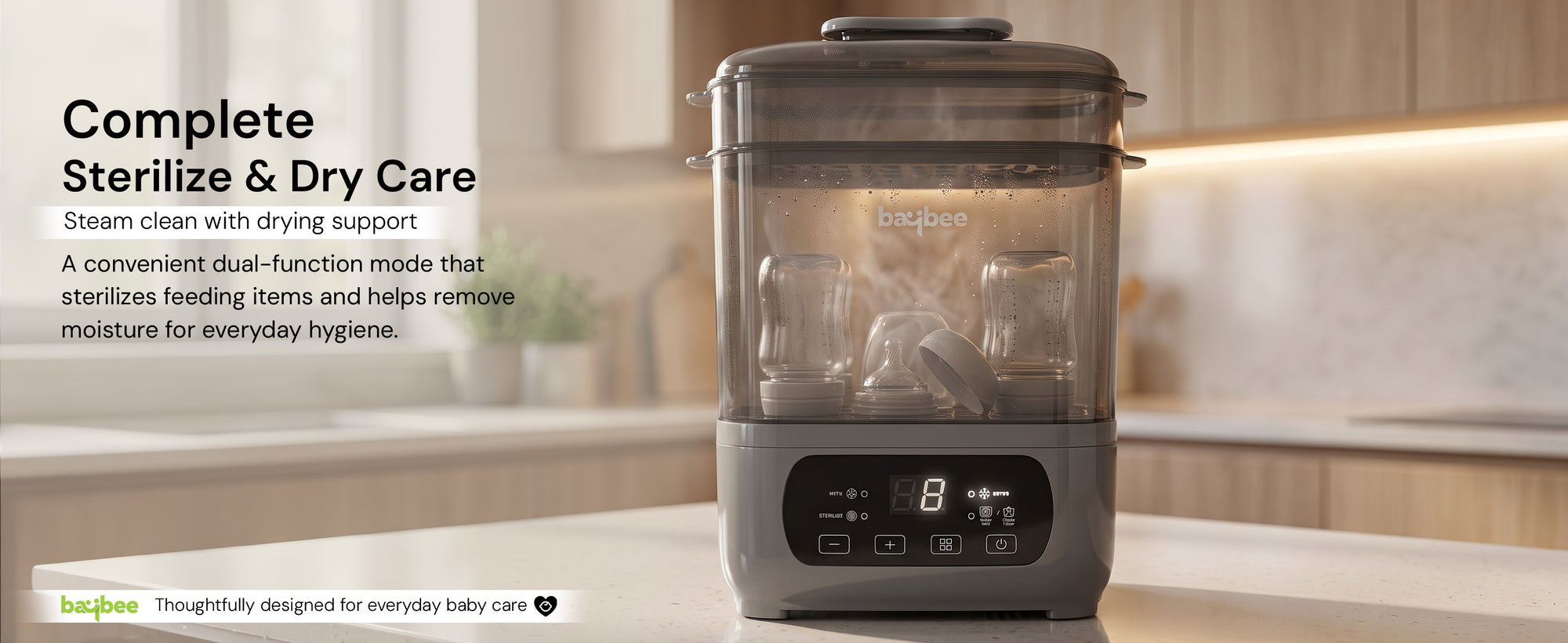 Baybee Puresteam Pro 7-in-1 Baby Bottle Sterilizer and Dryer — slide 1
