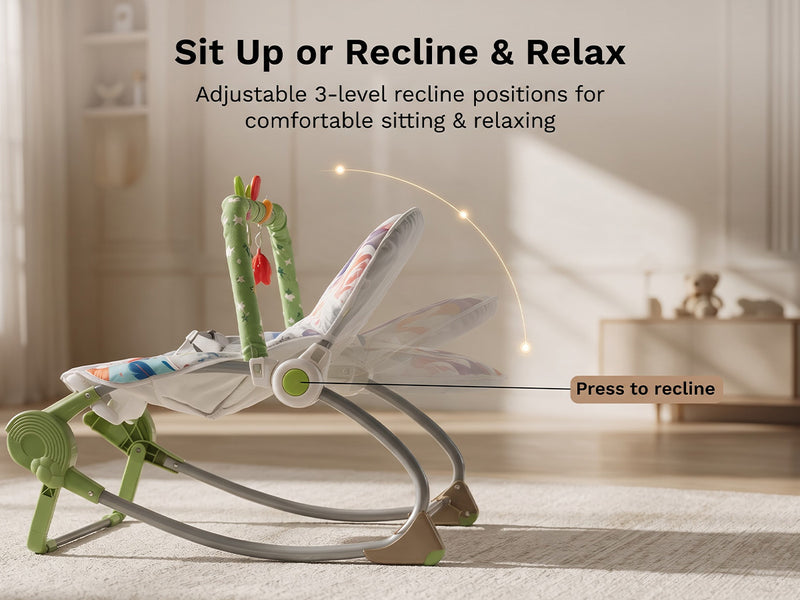 Baybee 2 in 1 Baby Rocker & Bouncer, 3-Position Recline — slide 2