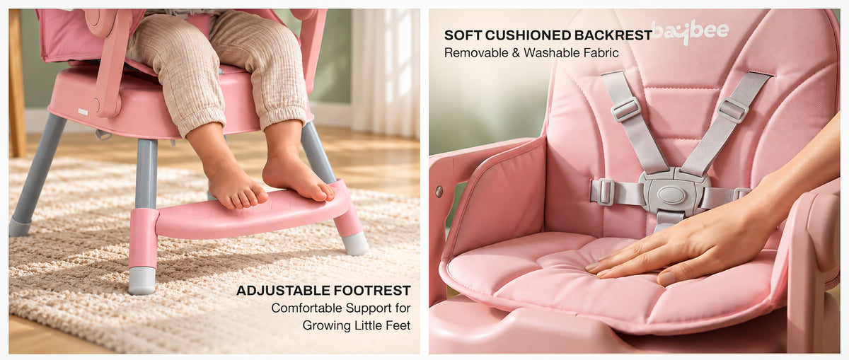 Baybee 2 in 1 High Chair for Baby with 5-Point Safety Harness — slide 1