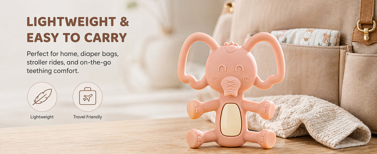 Baybee Elephant Silicone Teether for Baby, BPA Free 100% Food Grade Teether — slide 2