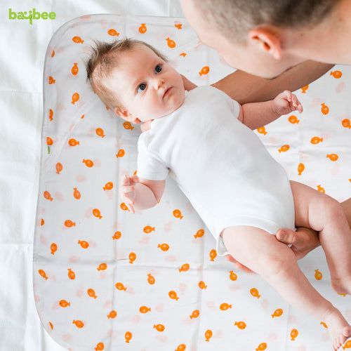 BAYBEE Pure Cotton Baby Swaddle Wrapper for New Born Babies, Washable Absorbent Soft Muslin Cloth & Napkins for Baby (Assorted) BAYBEE