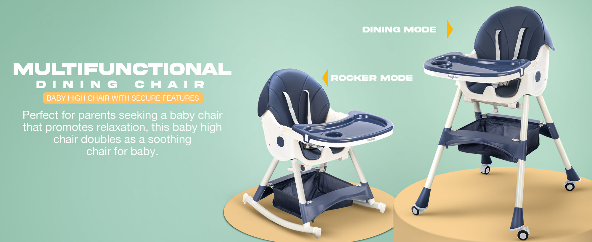 Baybee 4 in 1 Convertible High Chair for Kids — slide 2