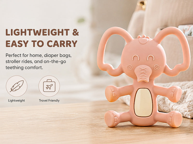 Baybee Elephant Silicone Teether for Baby, BPA Free 100% Food Grade Teether — slide 3