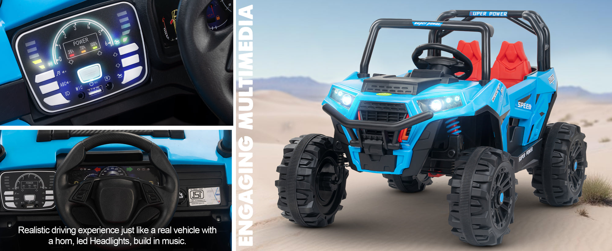 Baybee Derak UTV Battery Operated Jeep for Kids — slide 2