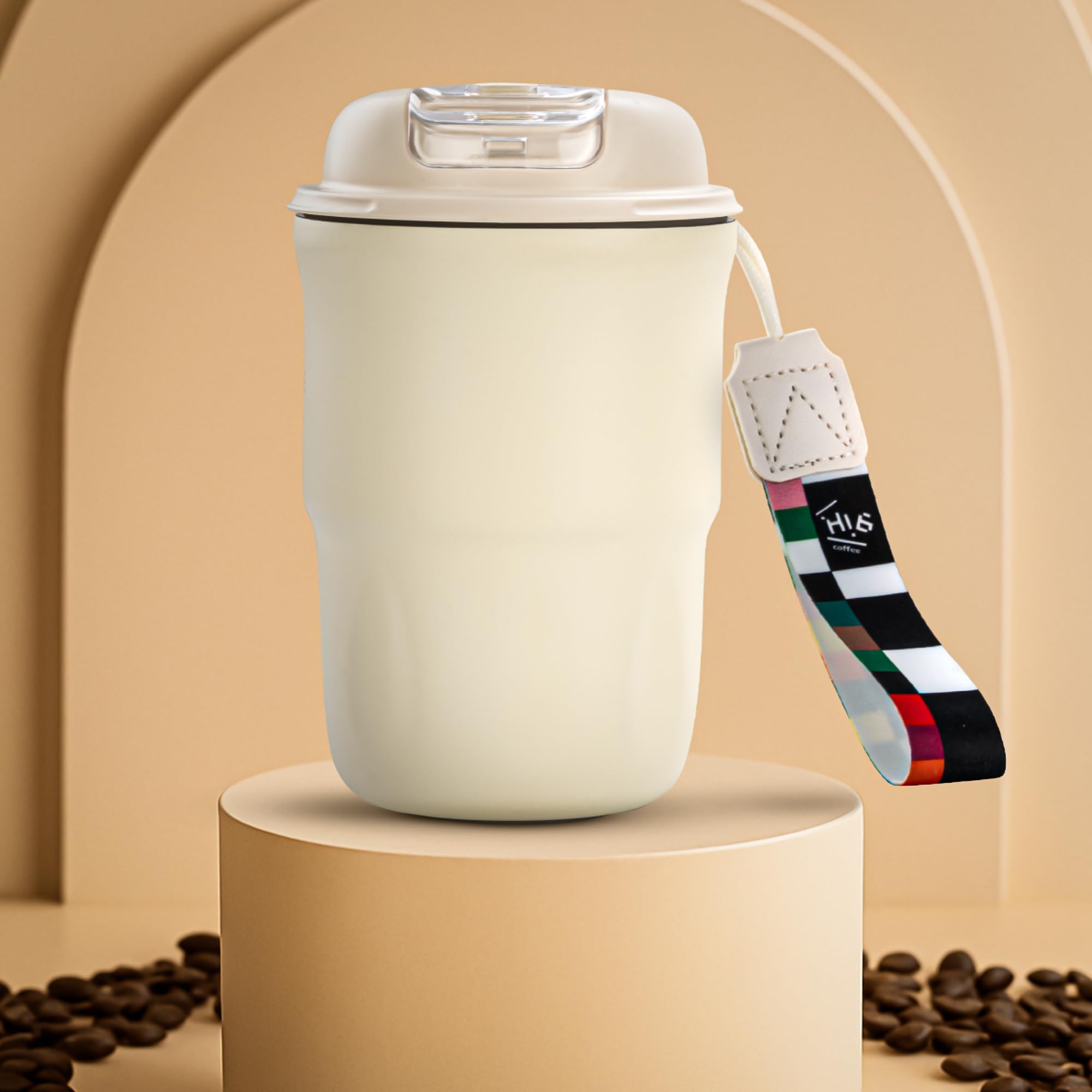 Baybee Sippy Cup with Lid & Straw for Kids Insulated Coffee Mug (420ml)