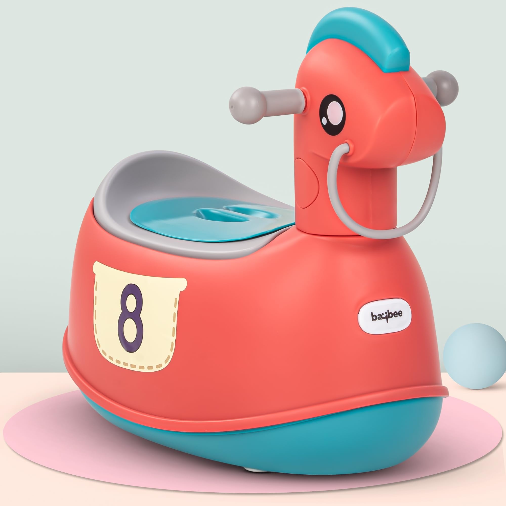 Baybee Ponyta Potty Seat for Kids, Baby Potty Training Seat Chair with Cushion Seat, Closing Lid, Support Handle and Removable Bowl