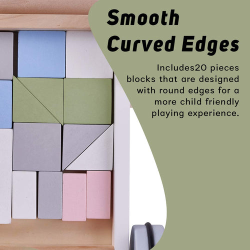 Baybee 2 in 1 Wooden Baby Learning Toy Cart for Kids, Wooden Cart Cum Walker for Kids BAYBEE