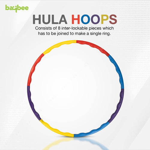 Baybee Detachable Hula Hoop for Kids Adults, Fitness Hoola Hoop Rings for Kids with 8 Interlockable Piece, Adjustable Size | Hula Hoop for Women Excersie BAYBEE