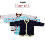 Baybee Pack of 3 Cotton Baby Unisex Regular Fit Clothing Set -Baby Top Jablas 3-6 Months