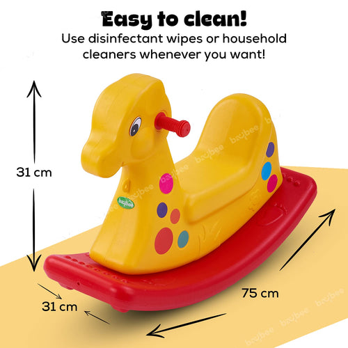 BAYBEE Boy's and Girl's Baby Plastic Horse Ride Rocking Chair Baybee India