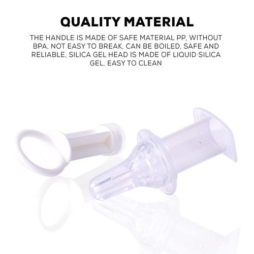 Baybee Silicone Baby Medicine Dispenser, BPA Free Medicine Dropper with Protective Case 20ML - White Baybee