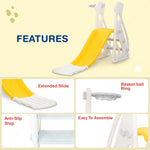 Baybee 2 in 1 Penguin Sliders for Kids, Foldable Garden Kids Slider with Basketball Hook BAYBEE