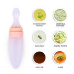 Baybee Infant Silicone Food Feeder, Anti-Colic & BPA Free Squeeze Feeder Bottle with Spoon Baybee India