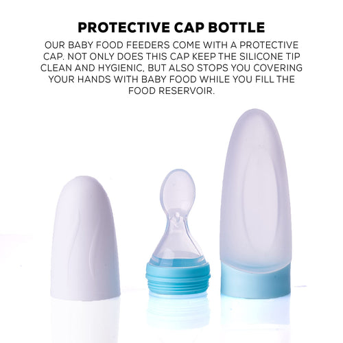 Baybee Infant Silicone Food Feeder, Anti-Colic & BPA Free Squeeze Feeder Bottle with Spoon for Semi-Solid Food for Infants Baybee India
