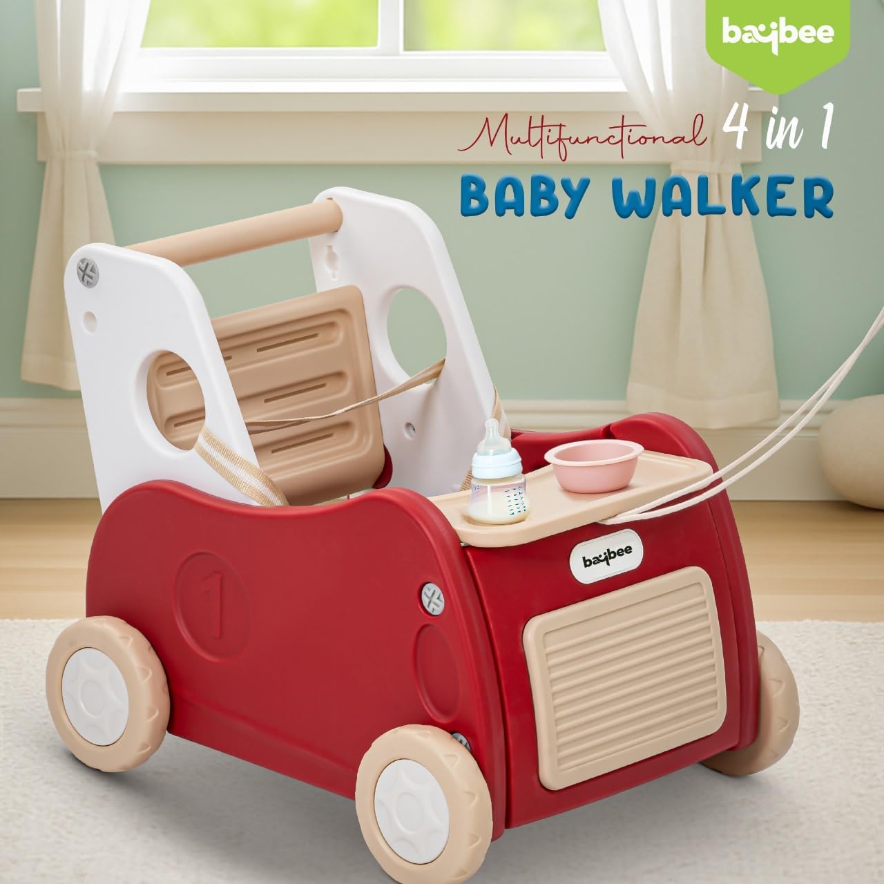 Baybee 4-in-1 Push Walker & Shopping Cart for Baby with Ride-On Mode BAYBEE