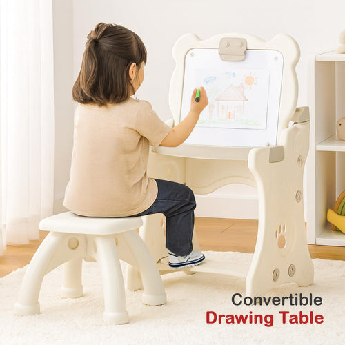 Baybee 2-in-1 Convertible Drawing & Writing Table for Kids Study Table with Whiteboard BAYBEE
