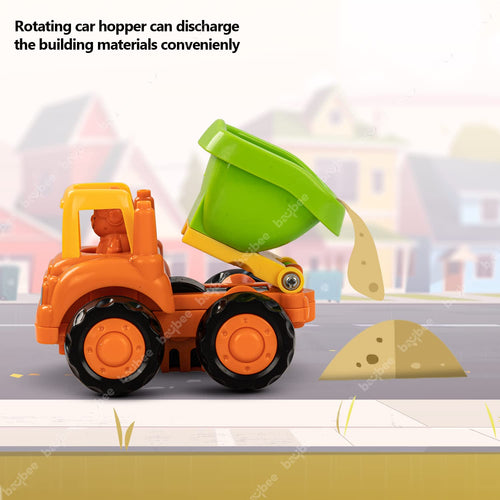 BAYBEE 4 Pcs Unbreakable Toys Friction Powered Push and Go Toys Vehicles for Kids. BAYBEE